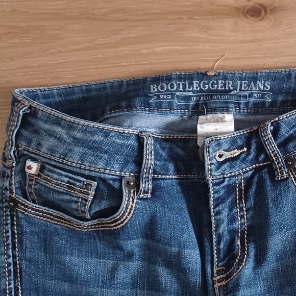 Bootlegger Jean's size 28 blue denim - Picture 2 of 6